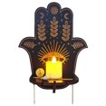 thumbnail image 2 of Portavelas tallado en madera Candelabro montado en la pared Estante de cristal Artesanía (Mano) Likrtyny Libre de BPA, 2 of 9
