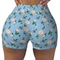 thumbnail image 2 of Picia Rose Flowers Printed Workout Shorts for Women Seamless Scrunch Butt Lifting High Waisted Yoga Gym Booty Running Moisture-wicking Short Pants-XX-Large, 2 of 9