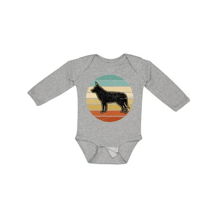 

Inktastic Siberian Husky Dog Retro Sunset Gift Baby Boy or Baby Girl Long Sleeve Bodysuit