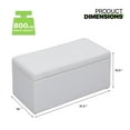 thumbnail image 2 of Rectangular Storage Fabric Ottoman, Bench -Shoe Bench Living Room Bedroom End of Bed Storage Seat Footrest 31 inch, Fabric White, 2 of 5