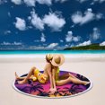 thumbnail image 2 of JingChun Round Printed Beach Towel Microfiber Shawl Beach Towel Beach Mat, Beach Towels Oversized Sand Free Quick Dry Hippie Boho Circle Bath Towel Absorbent Bohemian Beach, 2 of 6