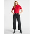 thumbnail image 2 of Time and Tru Women's Rib Turtleneck Top with Short Sleeves, Sizes XS-XXXL, 2 of 5
