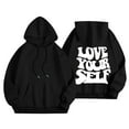 thumbnail image 4 of Women's Oversized Hoodie Slogan Letter Graphic Long Sleeve Sweatshirt Pullover With Pockets Zipper Sweatshirt Tunic Long Ladies Hoodie Women Sweatshirts Women's Long Zip Hoodie Full Length Hoodies for, 4 of 4