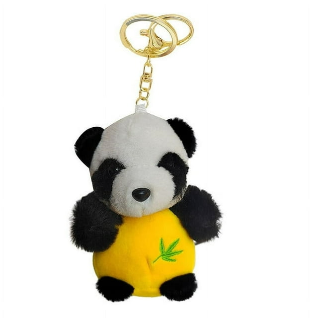 Panda Keychain Key Pendant Soft Texture Comfortable Touch Full Filling Animal Design Multifunctional Decorate Adorable Cute Panda Keychain Pendant Bag Decor