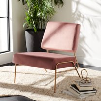 SAFAVIEH Romilly Modern Glam Velvet Accent Chair, Dusty Rose