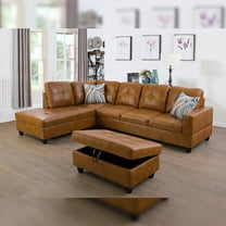 StarHomeLiving Left Facing Sectional Sofa w/ottoman Left Facing