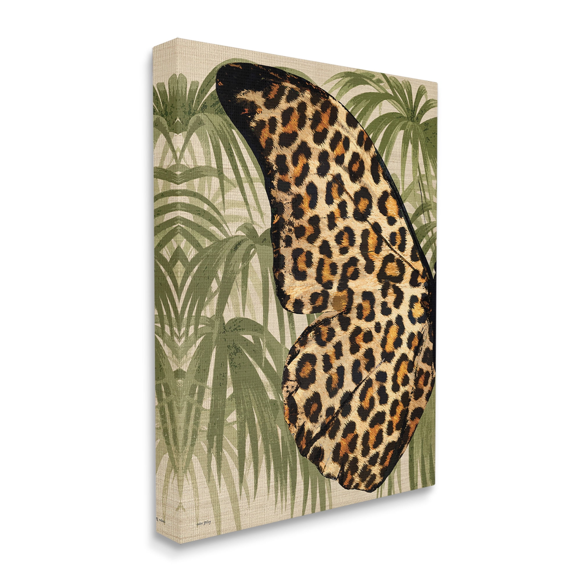 Stupell Industries Tropical Animal Pattern Wing Animals & Insects Painting Gallery Wrapped Canvas Art Print Wall Art, 16 x 20