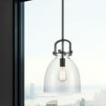 thumbnail image 2 of 412-1S-BK-10CL Innovations Lighting Newton-One Light Mini Pendant-14 Inches Wide by 17 Inches High-Matte Black Finish, 2 of 4