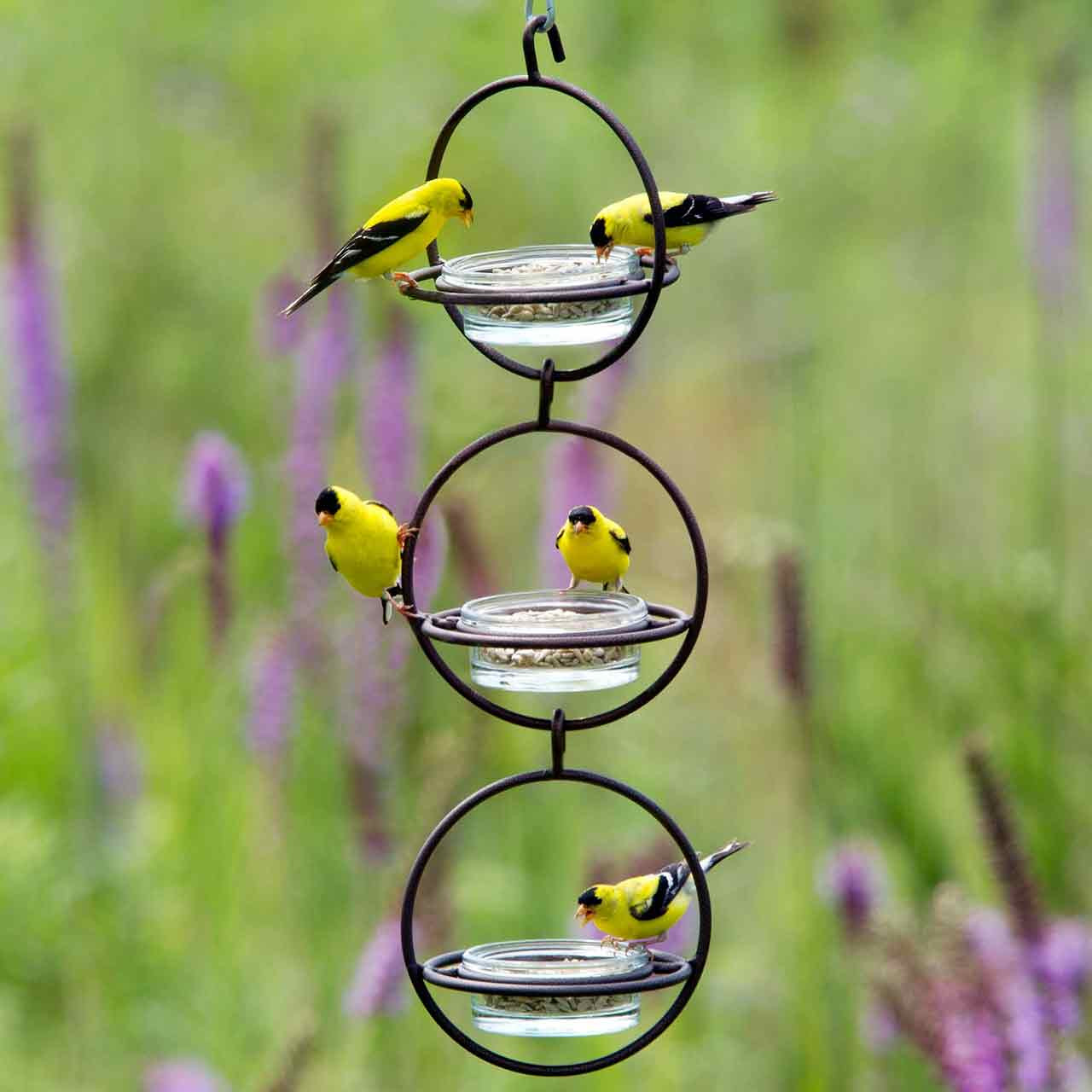 Mosaic Birds Hummble Bold Hanging Bird Feeder for Outdoors, Oriole, Finch Wild Bird Feeders - Red