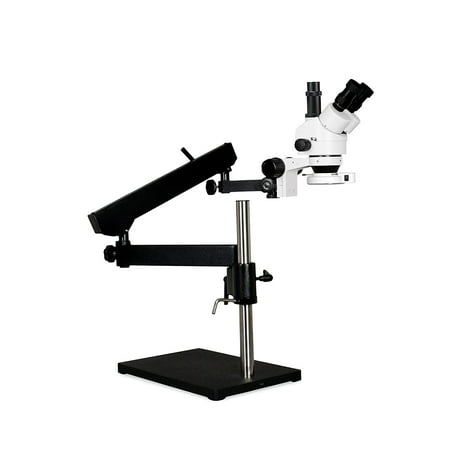 Vision Scientific Trinocular Zoom Stereo Microscope  10x WF Eyepiece  0.7x-4.5x Zoom Range  7x-45x Magnification Range  144-LED Ring Light price history on PriceWatchPro