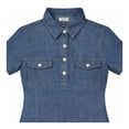 thumbnail image 3 of Vestido George para Mujer Botones Cuello Polo Azul Talla M, 3 of 4