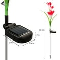 thumbnail image 2 of PULLIMORE 2 Packs Solar Lily Flowers Lights Waterproof LED Garden Night Lamp for Patio Lawn Yard Decoration (White), 2 of 8