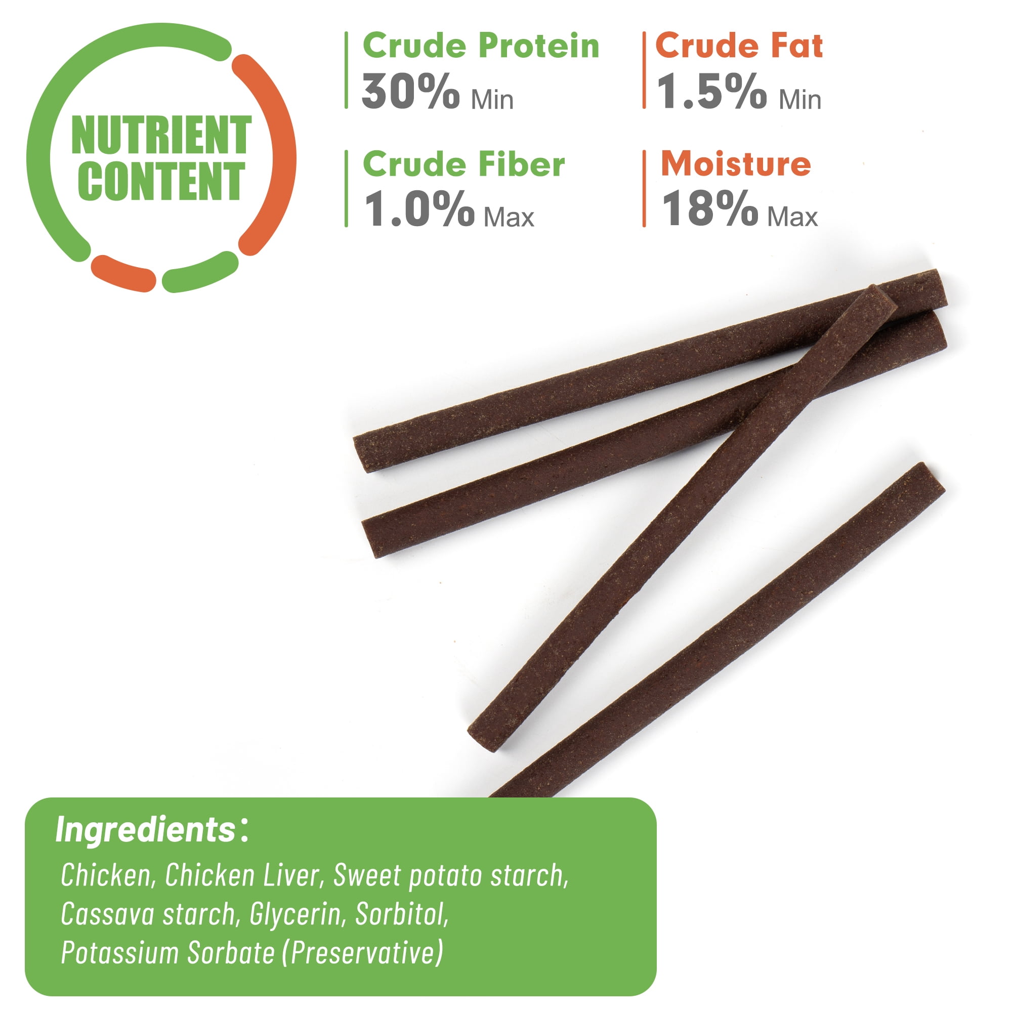 MON2SUN Chicken & Chicken Liver Sticks Small Dog Treats, 25.4 oz (96 Count)