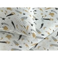 thumbnail image 3 of Ambesonne Galaxy Quilted Bedspread Set 3 Pcs, Falling Star Space Pattern, Queen, Grey Camel and White, 3 of 4