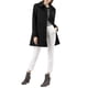 thumbnail image 2 of Abrigo de invierno de longitud media con cuello de solapa y un solo botón para mujer Inspire Chic 2XL negro, 2 of 8
