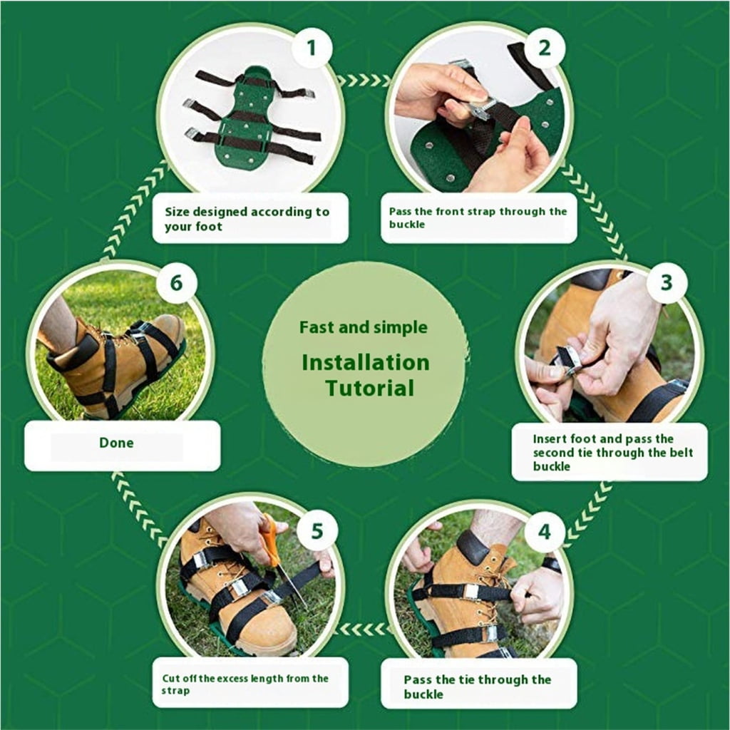 MOMOJIA Durability Plastic Garden Footwear Spiked Shoes Nail Shoes Slip-Resistant Design
