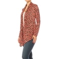 thumbnail image 2 of Women's Printed Open Front Cardigan with Asymmetric Hem Sizes S to 3XL, 2 of 5