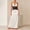 (Fashion 130)White, variant on Aimik Women's Satin Lace Maxi Dress Summer Halter Deep V Solid Color Maxi Dress Silky Formal Tunic Evening Long Gown