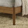 thumbnail image 3 of Vichy Rubberwood Platform Bed in Light Walnut, Queen, 3 of 7