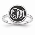 thumbnail image 1 of Solid 14k White Gold Casted Polish Antique background Ring Band Size 9, 1 of 3