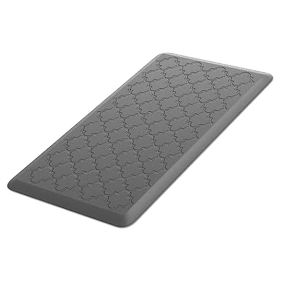 1 Piece Anti Fatigue Kitchen Mat Set, Waterproof Leather Floor Rugs, Non Bottom Cushioned Standing Mats for Kitchen, Office, Laundry & Entryway, Gray