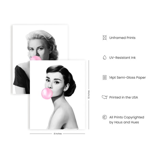 HAUS AND HUES Celebrity Wall Art Pop Art Wall Decor - Set of 4