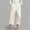 Beige, variant on Women's High Waisted Wrap-Front Cropped Pants Wide Leg Tailored Culottes with Decorative Button Office & Casual Trousers for All-Season Wear(Beige,M)