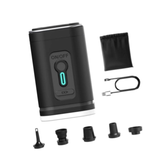 MAGIDEAL Portable Air Pump for Inflatables Electric Air Pump for Beach Swimming Rings Black