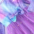 thumbnail image 5 of WIBACKER Big Girls Mermaid Tulle Dresses Toddler Kids Long Sleeve Sparkle Tutu Dress Party Festival Dress 7 Years, 5 of 10