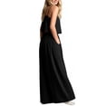 thumbnail image 4 of Women's Linen 2 Piece Outfits Sleeveless Tank Tops Wide Leg Flowy Pants Summer Casual Dressy Matching Sets with Pockets, 4 of 6