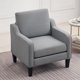 thumbnail image 3 of Lounge Chairs Mid Century Modern Fabric Accent Chair Home Furniture Studio Armchair Office Waiting Room Free Shipping Apartment My Lux Decor Round, 3 of 9