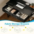 thumbnail image 3 of Casacomoda 32 Inch Writing Desk with Fabric Drawers, Modern Study Table with Storage for Student/Kids, Small Computer Desk for Small Space, Home Office Desk, Black, 3 of 8