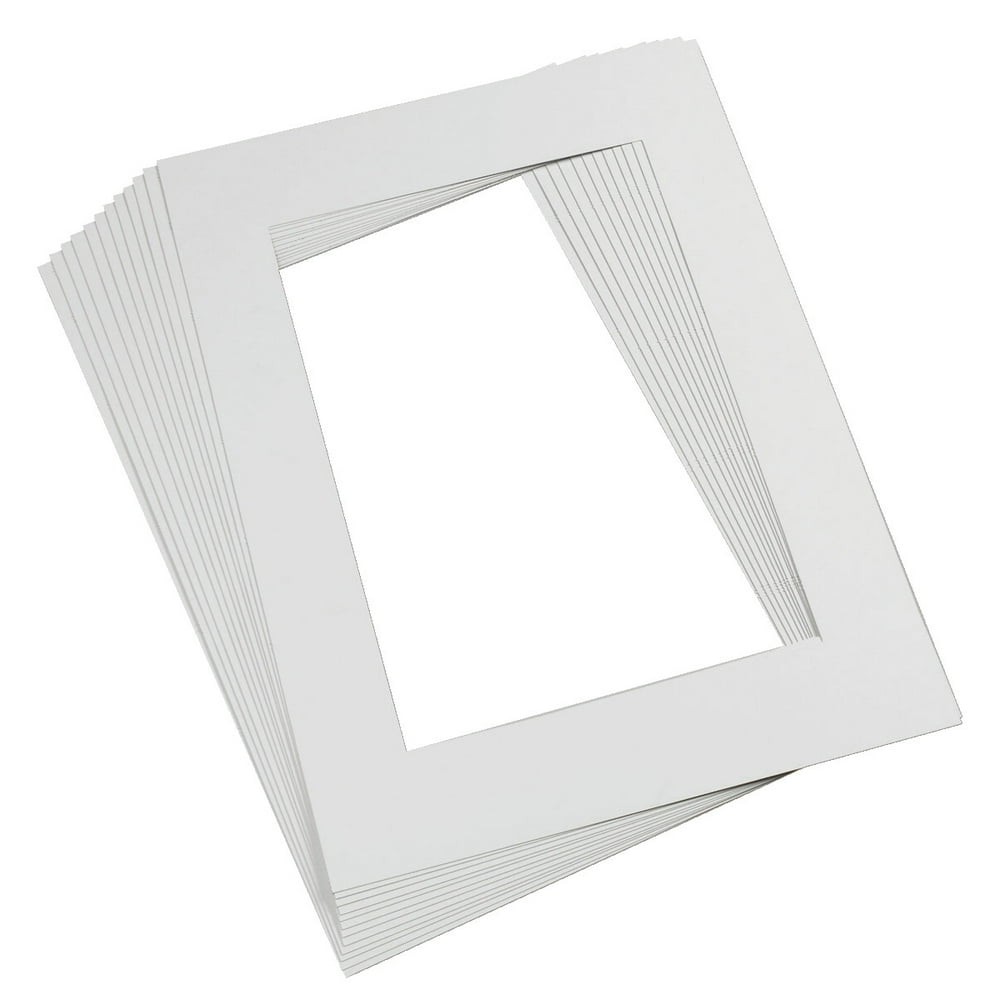 Pacon PreCut Mat Frame, 12 x 18 Inches, 4Ply, White, Pack of 12