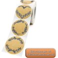 thumbnail image 4 of 500 Pieces Kraft Paper Stickers, Self-adhesive Labels 5 Cm, Jam Jar Stickers, 4 of 5