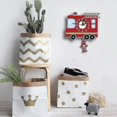 thumbnail image 3 of Children's Wall Clocks - 3d Cartoon Motif Wall Decoration Silent Clock For Children's Room (fire Engine), 3 of 4