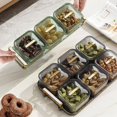 thumbnail image 3 of Fruit Tray Living Room Household Transparent Square Dessert Jar Table Snack Placement Tray Candy Tray Nut Fruit Storage Box Gold 6pcs, 3 of 6