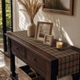 thumbnail image 5 of GOFLIC Red Green Tartan Plaid Christmas Table Runner, Farmhouse Checkered Holiday Tablecloth for Dining Table, Coffee Table, Restaurant Xmas & Thanksgiving Party Decor, 5 of 7