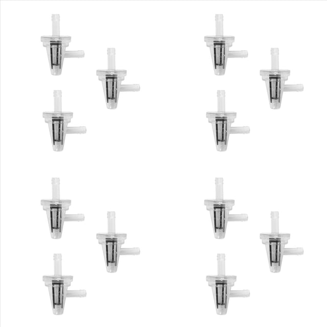 12Pcs Universal Motorcycle Right Angle Inline Fuel Filter 1/4Inch 6mm Hose Lines for,12 x fuel filters,transparent