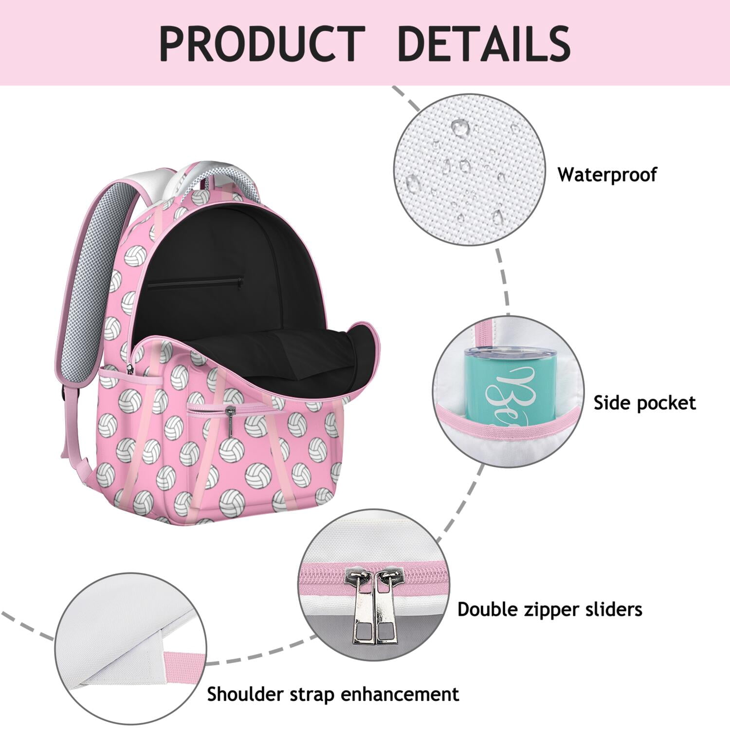 Stylish Bookbag for College Students - Breathable Backpack with Baseball & Soccer Designs