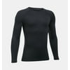 Under Armour 1241737 Youth Boy's Black Midweight Baselayer 2.0 Crew Shirt