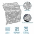 thumbnail image 5 of Bed Runner Scarf for Cal.King Size Bed, Grey Christmas Beds Scarf Throws for Foot of Bedding, Xmas Snowflake White Decorative Beds Runners for Bedroom Guestroom, 102"x20", 5 of 8