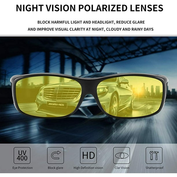 Night Driving Glasses Anti Glare Polarized HD Night Vision Glasses for  Driving 
