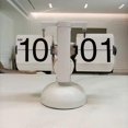 thumbnail image 1 of Automatic Flip Digital Clock Table Stainless Steel Single Foot Turn Page For Home Bedroom Living Room Office Desktop Decoration Gift, 1 of 5