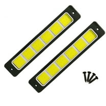 2Pcs Super Bright LED Daytime Running Lights Car Driving Fog Lamp Waterproof Flexible DRL COB Strip 190X35Mm 12V