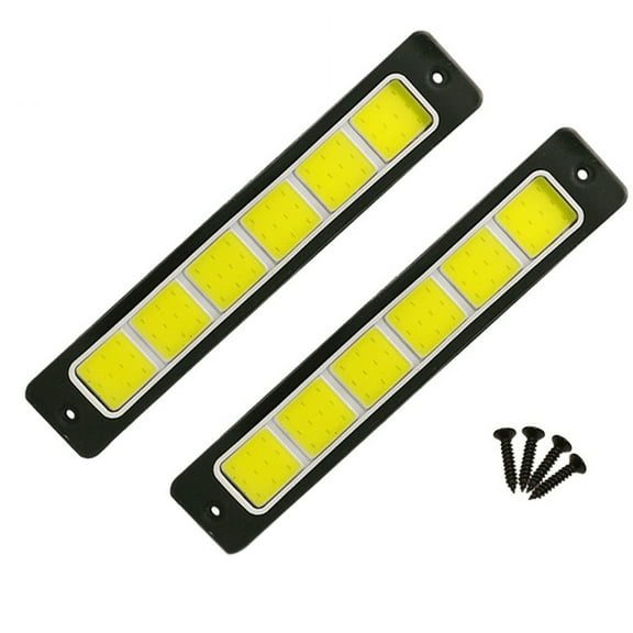 2Pcs Super Bright LED Daytime Running Lights Car Driving Fog Lamp Waterproof Flexible DRL COB Strip 190X35Mm 12V