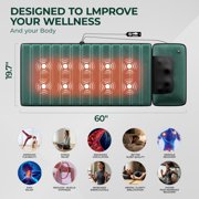 Himouta Full Body Massage Mat with Heat, Detachable Back Massage pad with Vibration Motors for full body massage,Gift