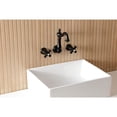 thumbnail image 2 of Kingston Brass KS1220PKX Duchess Double-Handle Wall Mount Bathroom Faucet, Matte Black, 2 of 7