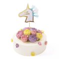 thumbnail image 4 of torta topper selecciones de alimentos palos niños adultos fiesta de cumpleaños decoración azul SM SunniMix Primeros de la torta de cumpleaños, 4 of 7