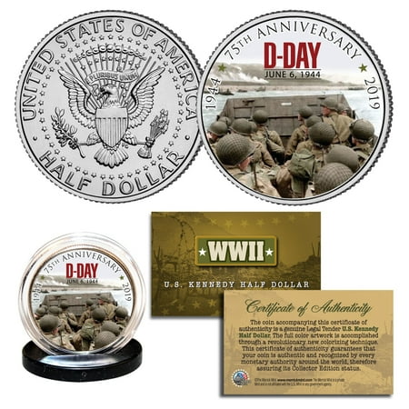 World War II - D-DAY Normandy 75th Anniversary 1944 - 2019 JFK Half Dollar