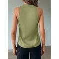 thumbnail image 3 of Womens Pleated Tank Tops Yellow-Green L, 3 of 4